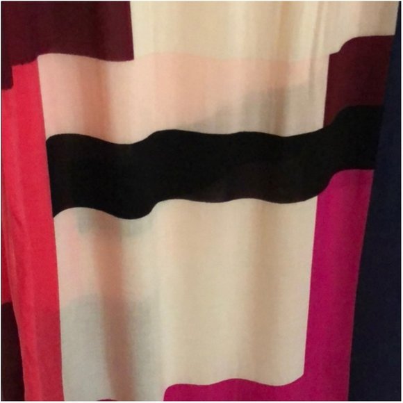 kate spade pink black white colorblock scarf nwot - Picture 7 of 8